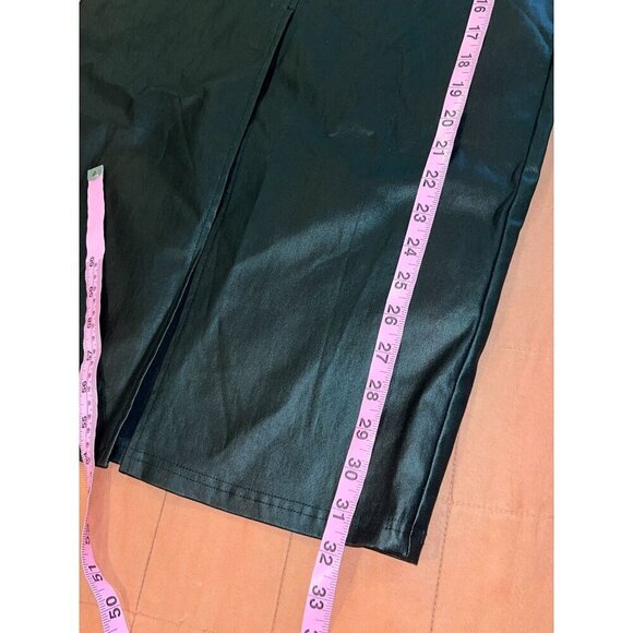 NWT Lucy Paris Black Danica Slip Faux Leather Skirt WOmen size Medium - Picture 8 of 9